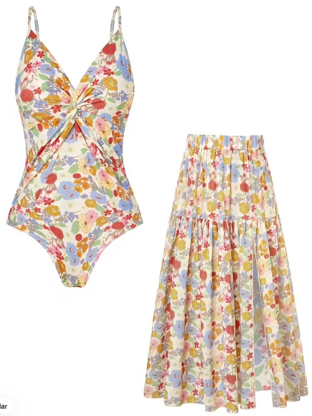 Grace Karin One Piece Swimsuit with Cover Up Skirt